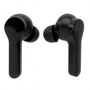 Logo trade promotional merchandise image of: Light up logo TWS earbuds in charging case