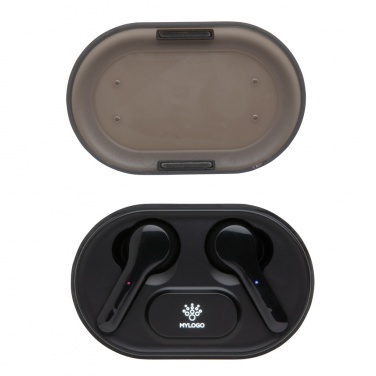 Logotrade promotional merchandise image of: Light up logo TWS earbuds in charging case