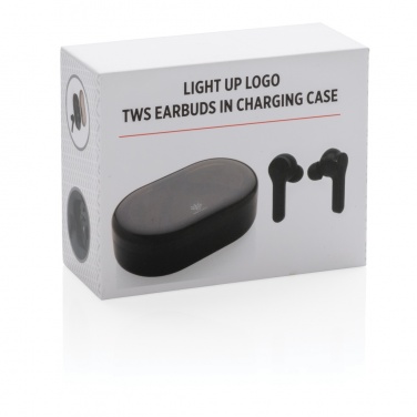 Logotrade corporate gifts photo of: Light up logo TWS earbuds in charging case