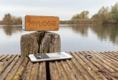 Logo trade advertising products image of: Nevada Bamboo 3W wireless speaker