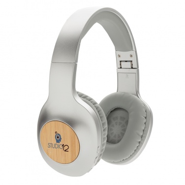 Logo trade promotional products image of: Dakota Bamboo wireless headphone