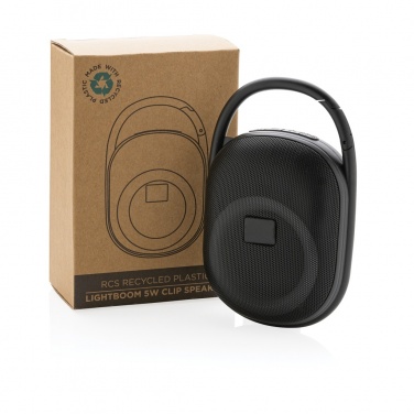 Logotrade promotional product image of: RCS recycled plastic Lightboom 5W Clip speaker