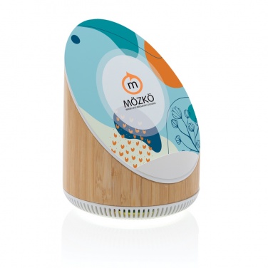 Logotrade promotional giveaway image of: Ovate bamboo 5W speaker with 15W wireless charger