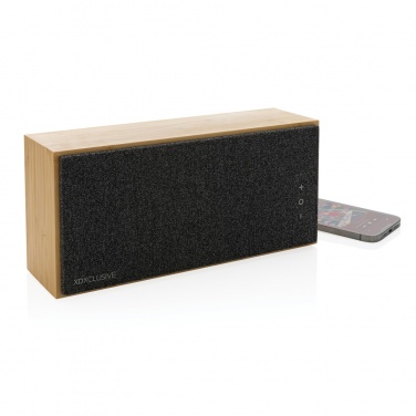 Logo trade promotional giveaways picture of: Wynn 20W bamboo wireless speaker