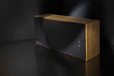 Logo trade advertising products image of: Wynn 20W bamboo wireless speaker