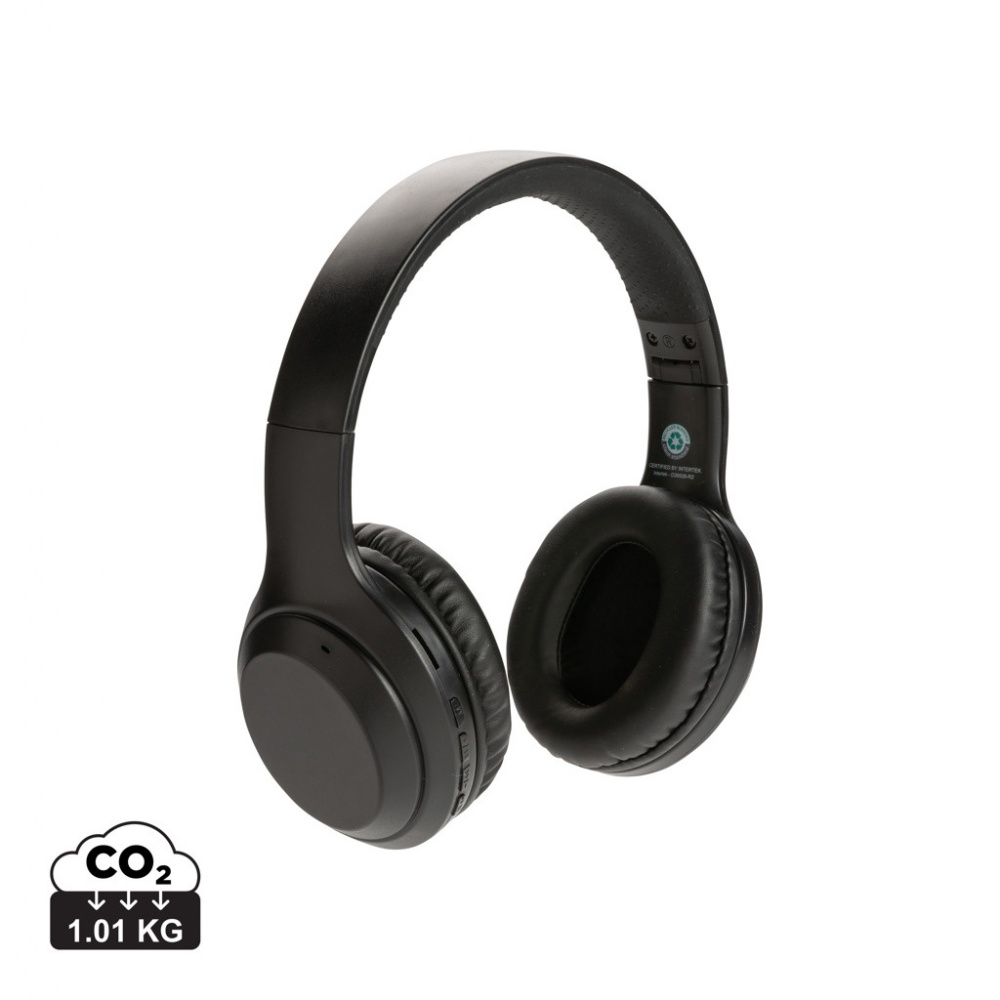 Logotrade business gift image of: RCS standard recycled plastic headphone