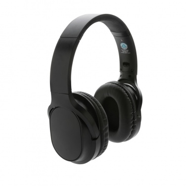 Logo trade promotional giveaway photo of: RCS recycled plastic Elite Foldable wireless headphone