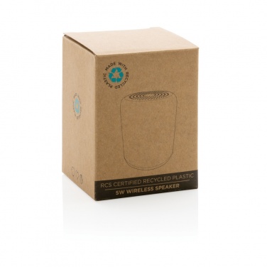 Logo trade promotional product photo of: RCS certified recycled plastic 5W Wireless speaker