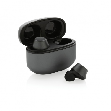 Logo trade promotional merchandise image of: Terra RCS recycled aluminium wireless earbuds
