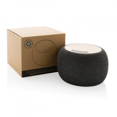 Logo trade promotional item photo of: RCS Rplastic/PET and bamboo 5W speaker