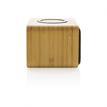 Logo trade promotional gifts image of: RCS Rplastic 3W speaker with bamboo 5W wireless