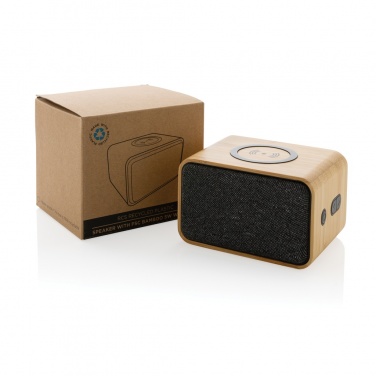 Logotrade advertising product picture of: RCS Rplastic 3W speaker with bamboo 5W wireless