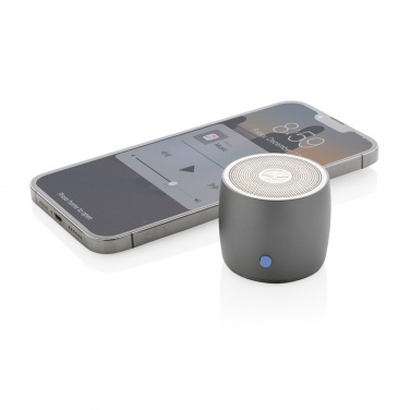 Logo trade promotional products image of: Swiss Peak RCS recycled aluminum 3W bass speaker