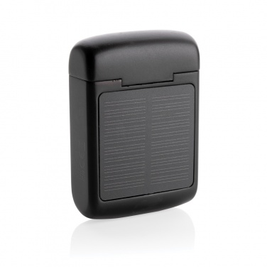 Logotrade promotional giveaways photo of: Skywave RCS recycled plastic solar earbuds