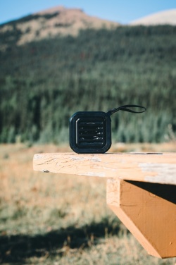 Logotrade promotional product picture of: 3W RCS recycled plastic wireless sunwave solar speaker