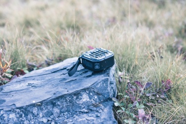 Logotrade promotional merchandise photo of: 3W RCS recycled plastic wireless sunwave solar speaker