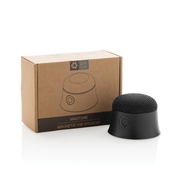 Logo trade promotional merchandise image of: Magtune RCS recycled plastic magnetic 5W speaker