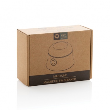 Logo trade promotional gifts picture of: Magtune RCS recycled plastic magnetic 5W speaker