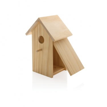 Logo trade business gifts image of: Wooden birdhouse