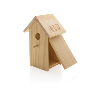 Logo trade advertising product photo of: Wooden birdhouse