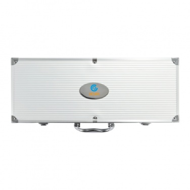 Logo trade promotional giveaway photo of: 12 pcs barbecue set in aluminium box