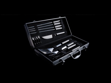 Logotrade business gift image of: 12 pcs barbecue set in aluminium box