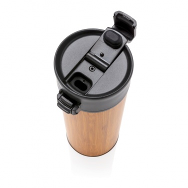 Logotrade promotional items photo of: Bogota vacuum bamboo coffee mug