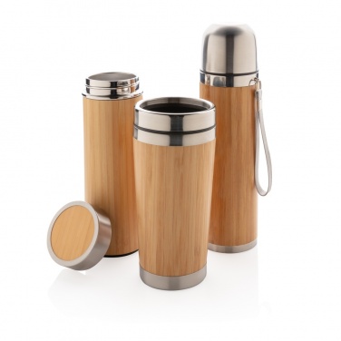 Logo trade advertising products image of: Bamboo tumbler