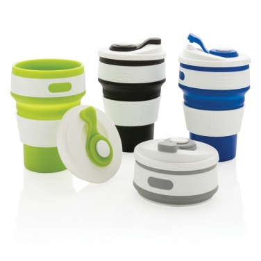 Logo trade promotional gifts picture of: Foldable silicone cup