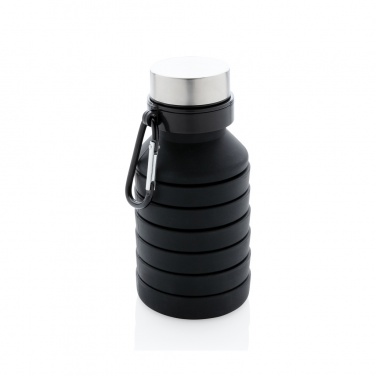 Logo trade promotional product photo of: Leakproof collapsible silicone bottle with lid