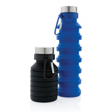 Logo trade advertising products image of: Leakproof collapsible silicone bottle with lid