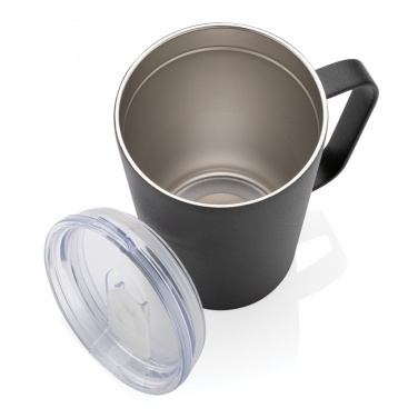 Logo trade promotional merchandise picture of: RCS Recycled stainless steel modern vacuum mug with lid