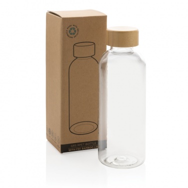 Logo trade promotional giveaways image of: RCS RPET bottle with bamboo lid
