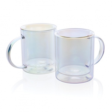 Logotrade promotional item picture of: Deluxe double wall electroplated glass mug
