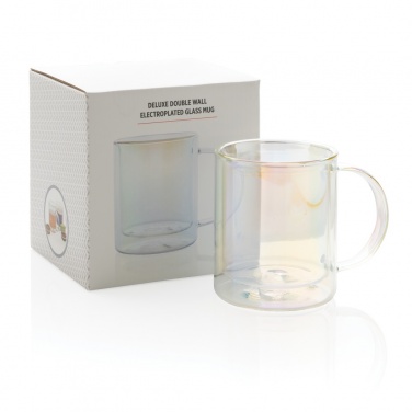 Logotrade promotional products photo of: Deluxe double wall electroplated glass mug