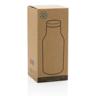 Logo trade promotional products image of: RCS Recycled stainless steel compact bottle