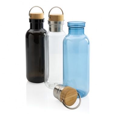 Logo trade advertising products image of: RCS RPET bottle with bamboo lid and handle