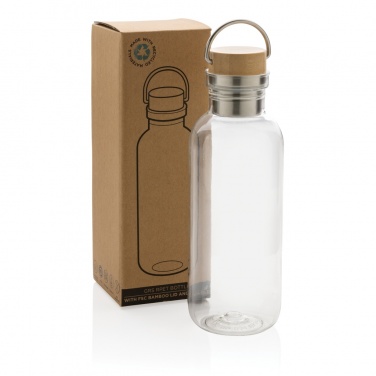Logotrade corporate gift image of: RCS RPET bottle with bamboo lid and handle
