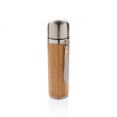 Logo trade promotional giveaways picture of: Bamboo vacuum travel flask