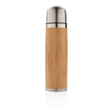 Logo trade promotional items image of: Bamboo vacuum travel flask