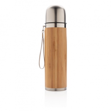 Logo trade promotional gifts picture of: Bamboo vacuum travel flask