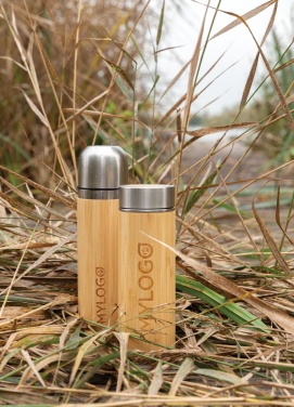 Logo trade promotional items picture of: Bamboo vacuum travel flask