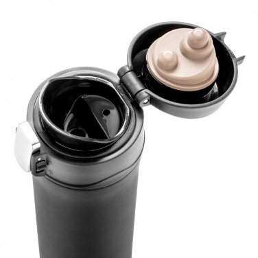 Logo trade promotional gifts picture of: RCS Recycled stainless steel easy lock vacuum mug