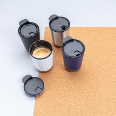 Logo trade corporate gifts image of: GRS RPP stainless steel cork coffee tumbler