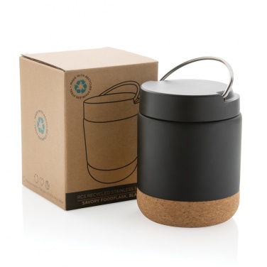 Logo trade promotional merchandise image of: Savory RCS certified recycled stainless steel foodflask