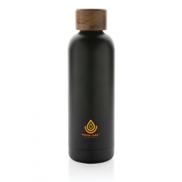 Logo trade advertising products picture of: Wood RCS certified recycled stainless steel vacuum bottle