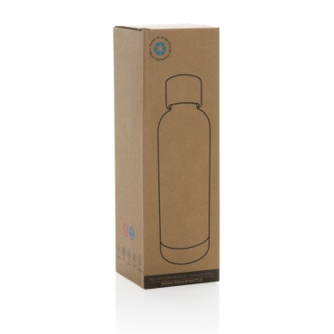 Logo trade promotional product photo of: Wood RCS certified recycled stainless steel vacuum bottle