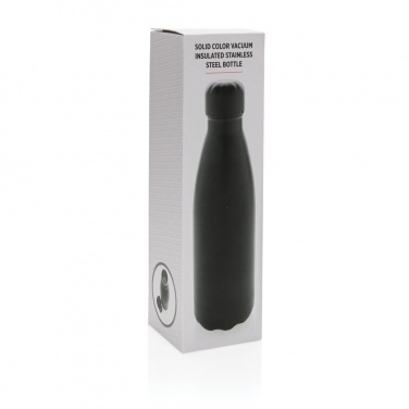 Logo trade corporate gifts picture of: Solid colour vacuum stainless steel bottle 500 ml