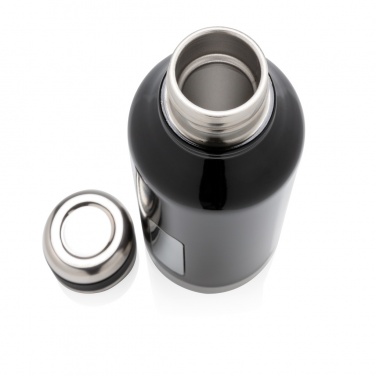 Logo trade promotional giveaways image of: Leak proof vacuum bottle with logo plate