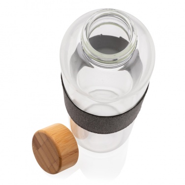 Logo trade promotional items picture of: Impact borosilicate glass bottle with bamboo lid